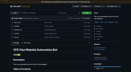 VFS Visa Website Automation